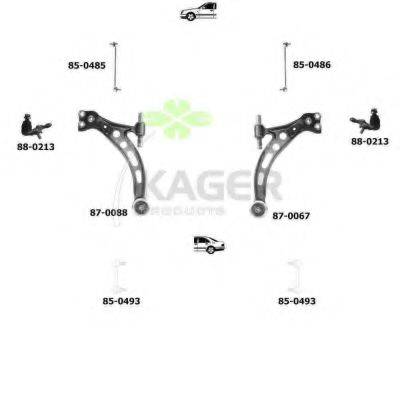 KAGER 801284 Підвіска колеса