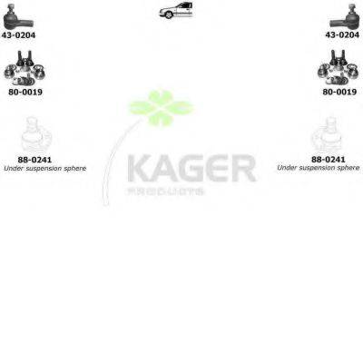KAGER 801355 Підвіска колеса