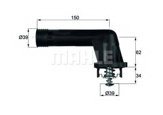 MAHLE ORIGINAL 2.406.95 Термостат, охолоджуюча рідина
