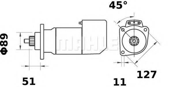MAHLE ORIGINAL IS9009 Стартер
