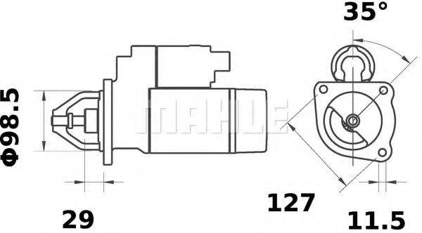 MAHLE ORIGINAL IS0824 Стартер