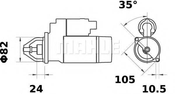 MAHLE ORIGINAL IS0908 Стартер
