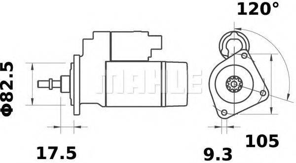 MAHLE ORIGINAL IS0979 Стартер