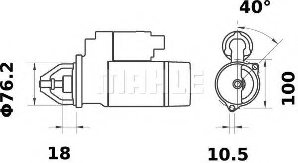 MAHLE ORIGINAL IS1092 Стартер