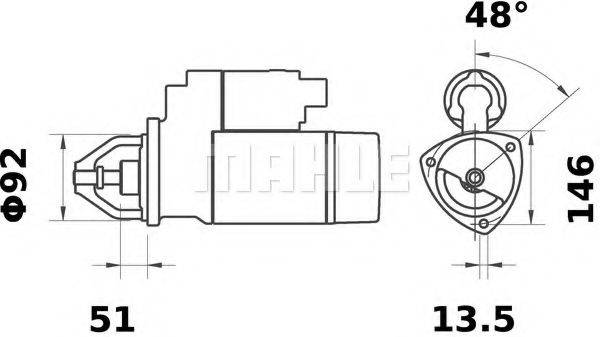 MAHLE ORIGINAL MS117 Стартер