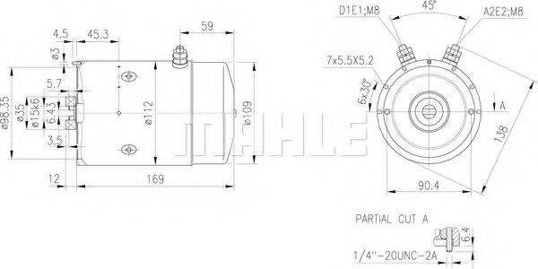 MAHLE ORIGINAL MM170 Електродвигун
