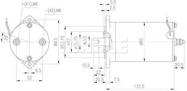 MAHLE ORIGINAL MM122 Електродвигун