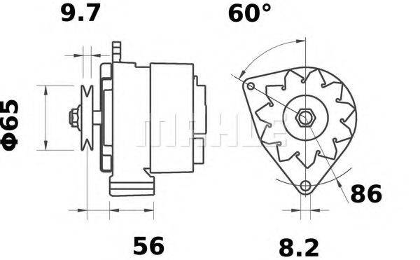 MAHLE ORIGINAL IA0613 Генератор