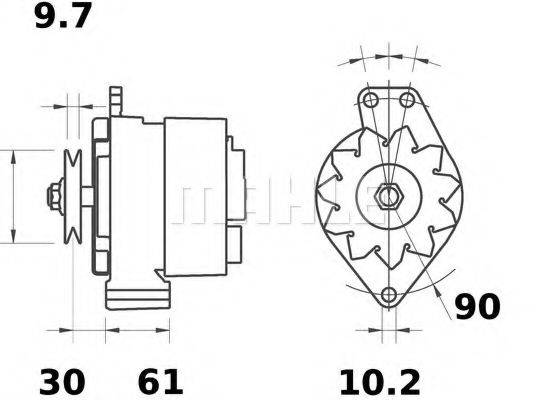 MAHLE ORIGINAL MG605 Генератор