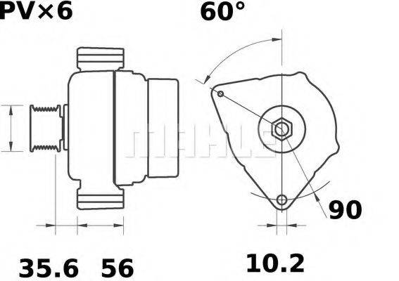 MAHLE ORIGINAL IA1004 Генератор