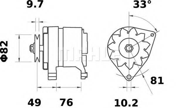MAHLE ORIGINAL IA1046 Генератор