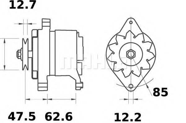 MAHLE ORIGINAL MG600 Генератор