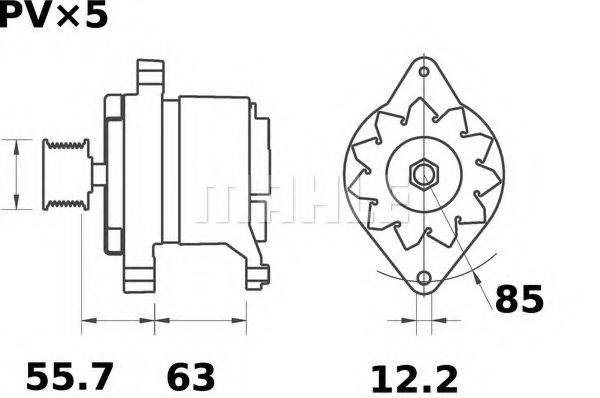 MAHLE ORIGINAL IA0694 Генератор
