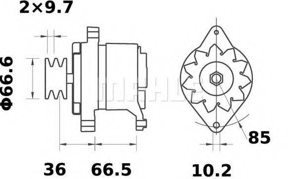 MAHLE ORIGINAL MG580 Генератор