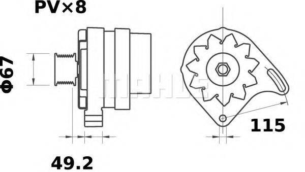 MAHLE ORIGINAL IA1406 Генератор