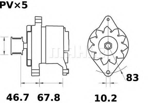 MAHLE ORIGINAL IA0532 Генератор