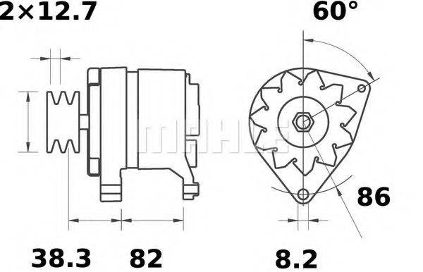 MAHLE ORIGINAL MG539 Генератор