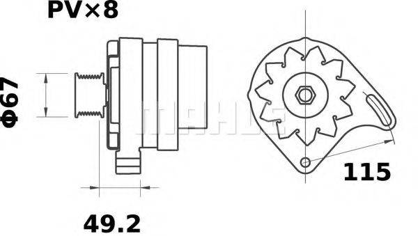 MAHLE ORIGINAL IA1407 Генератор