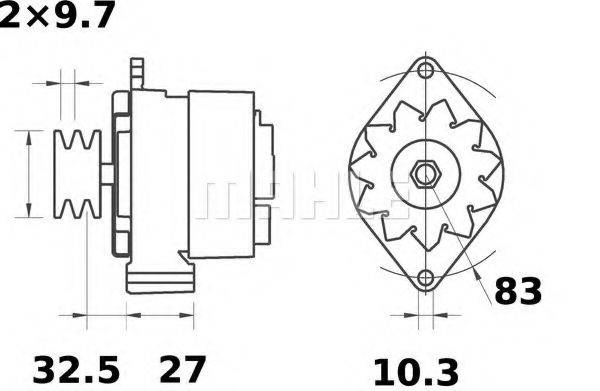 MAHLE ORIGINAL IA0524 Генератор