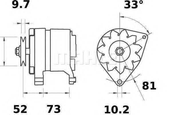 MAHLE ORIGINAL IA0406 Генератор