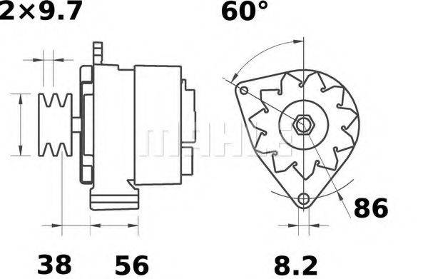 MAHLE ORIGINAL IA0512 Генератор