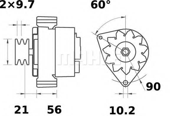MAHLE ORIGINAL IA0509 Генератор