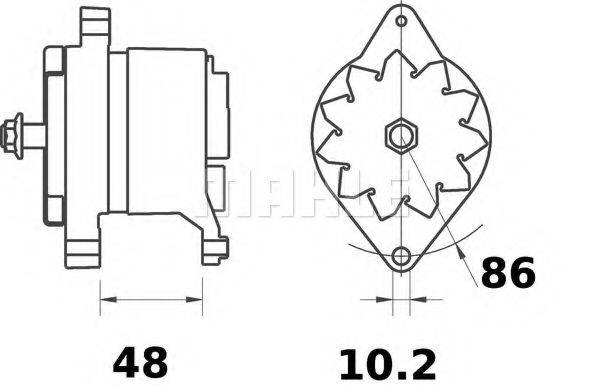 MAHLE ORIGINAL MG508 Генератор