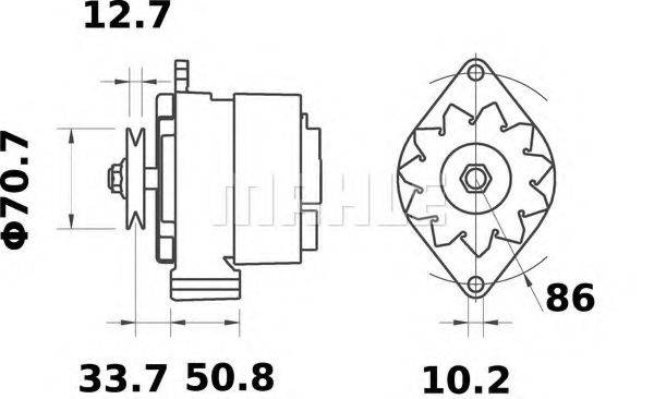 MAHLE ORIGINAL MG501 Генератор