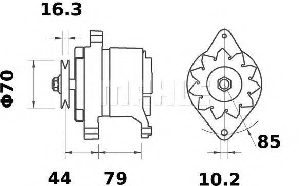 MAHLE ORIGINAL IA1351 Генератор