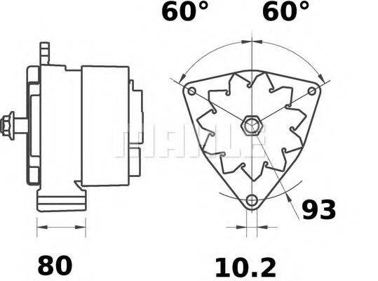 MAHLE ORIGINAL MG505 Генератор