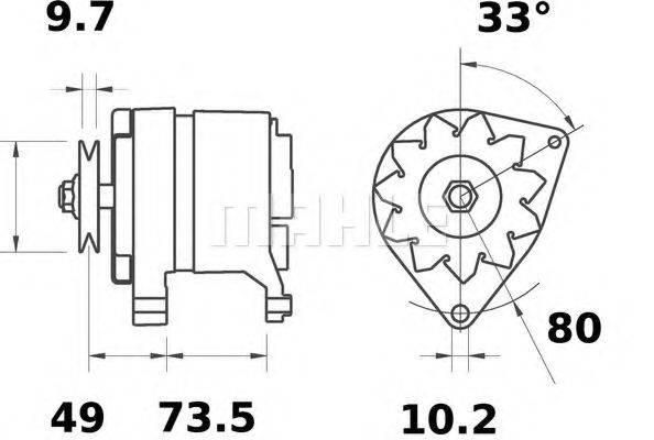 MAHLE ORIGINAL IA0783 Генератор