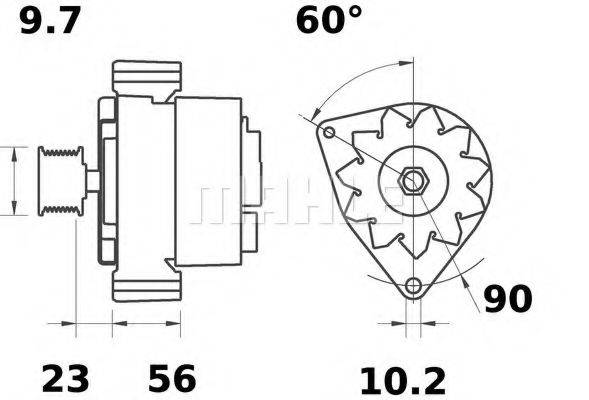 MAHLE ORIGINAL IA0733 Генератор