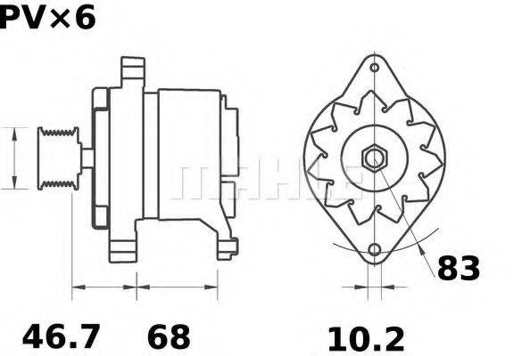 MAHLE ORIGINAL IA0768 Генератор