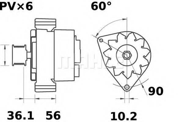 MAHLE ORIGINAL IA0731 Генератор