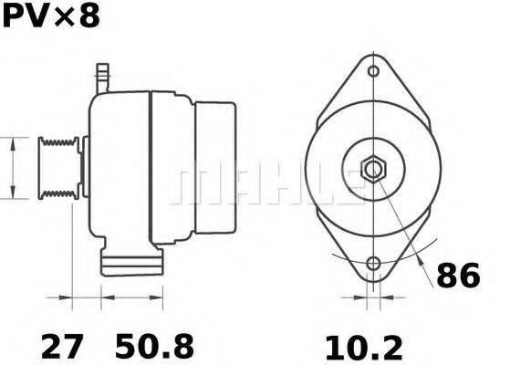 MAHLE ORIGINAL MG414 Генератор