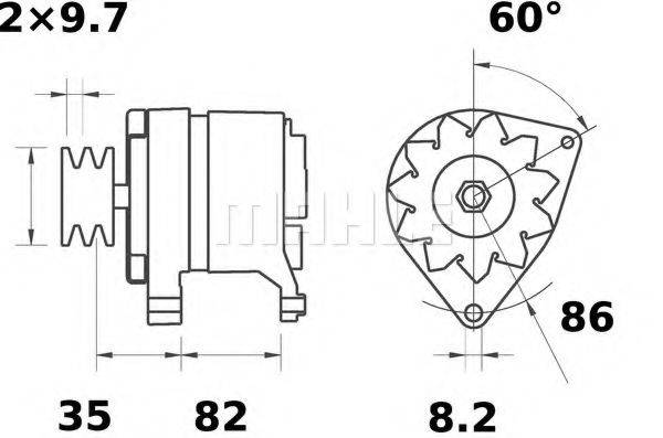 MAHLE ORIGINAL IA0877 Генератор