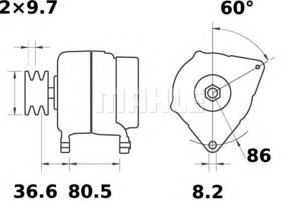 MAHLE ORIGINAL IA0881 Генератор