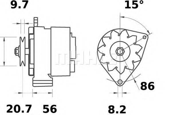 MAHLE ORIGINAL IA0617 Генератор