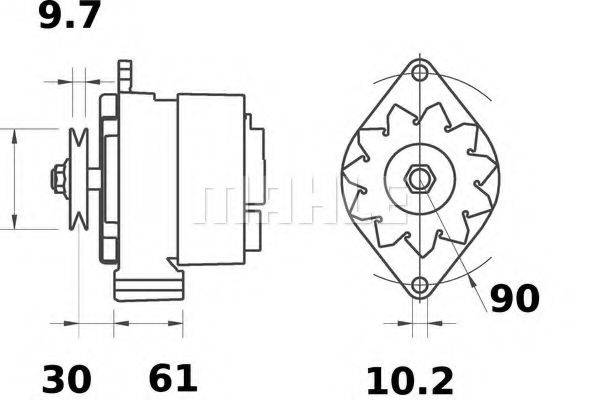 MAHLE ORIGINAL MG400 Генератор