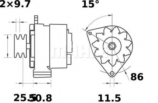 MAHLE ORIGINAL MG385 Генератор