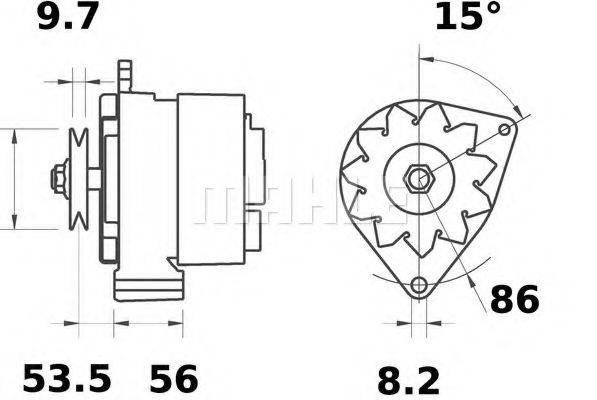 MAHLE ORIGINAL IA0220 Генератор