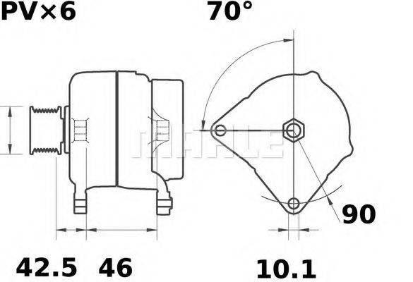 MAHLE ORIGINAL IA1158 Генератор