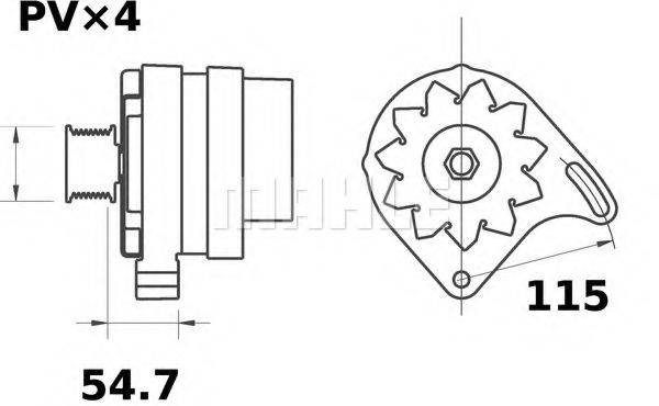 MAHLE ORIGINAL IA0695 Генератор
