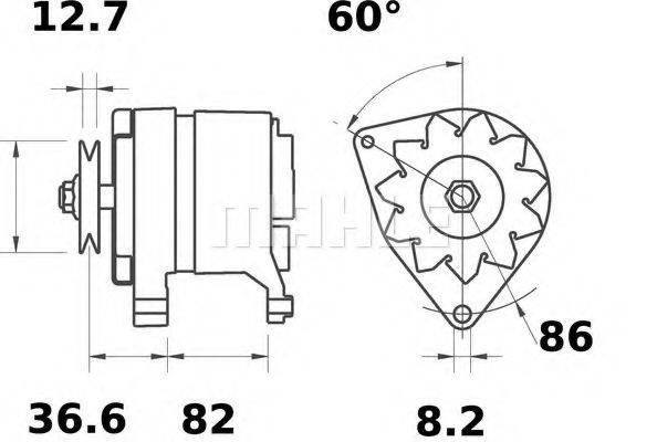 MAHLE ORIGINAL IA0913 Генератор