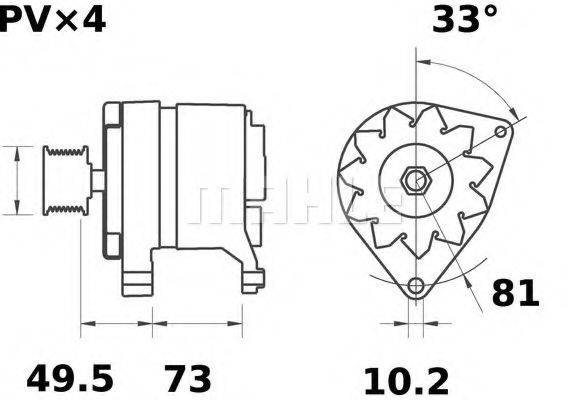 MAHLE ORIGINAL IA0697 Генератор