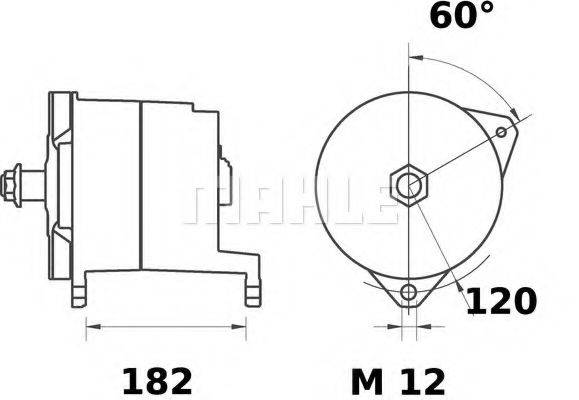 MAHLE ORIGINAL MG351 Генератор