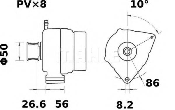 MAHLE ORIGINAL MG339 Генератор