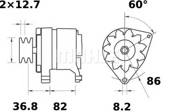 MAHLE ORIGINAL IA1185 Генератор