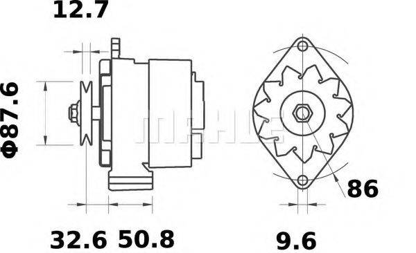 MAHLE ORIGINAL IA1131 Генератор