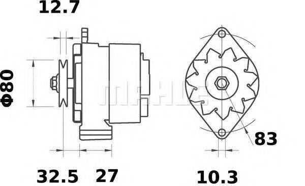 MAHLE ORIGINAL IA0693 Генератор